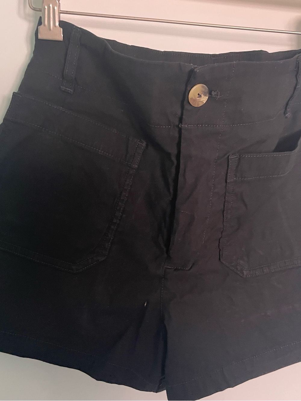 Maeve Anthropologie Colette Black High-Waist shorts